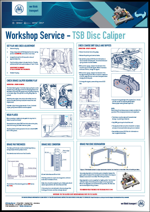 tsb-disc-caliper Ondersteuning & Diens | altyd daar vir jou